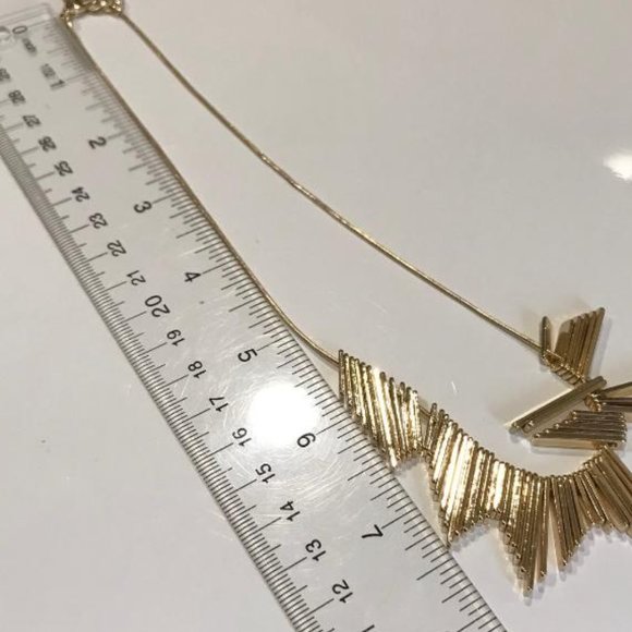 ROCKSBOX "SLATE" Gold-Tone Dangles Necklace - Picture 7 of 9